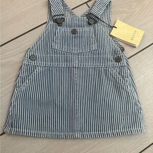Brand new with tags Gucci Oshkosh collection Denim dress size 3/6 months